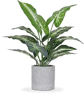 16" Small Fake Plants Artificial Tropical Faux Plants Indoor for Office Desk Shelf Bathroom Home Decor